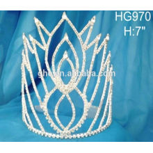 Peacock cheveux tiaras rhinestone tiaras cristal mariage couronne 2015 nouvelle conception couronne de la mode